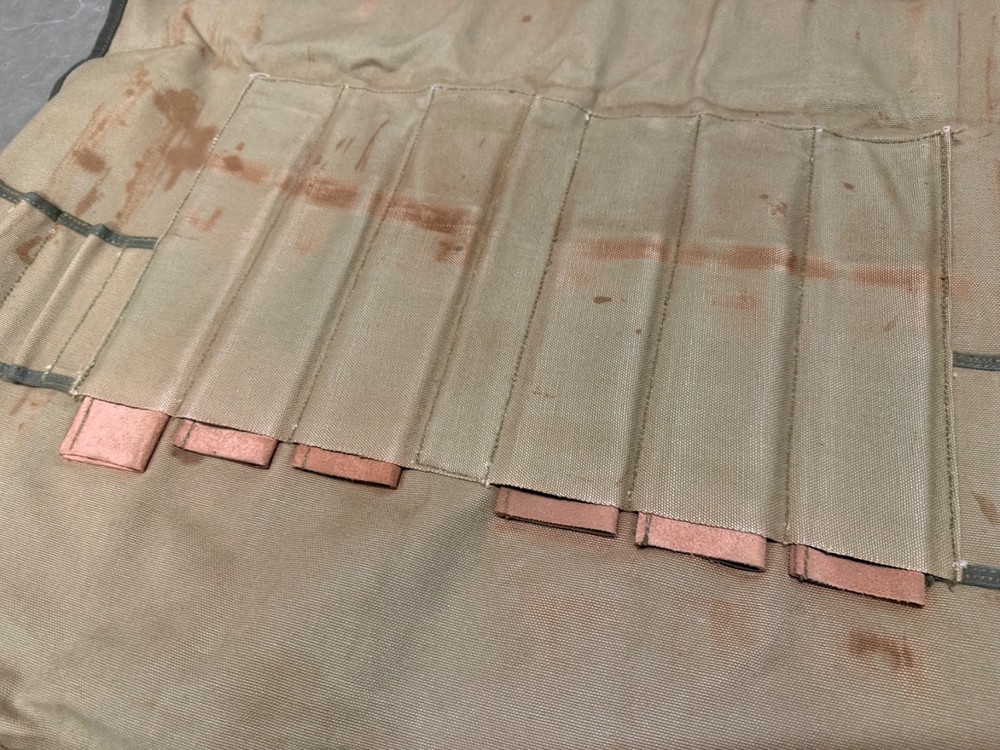 ORIGINAL WWII US ARMY M1937 BUTCHER OUTFIT KNIVES UTENSILS ROLL W/ INSERTS