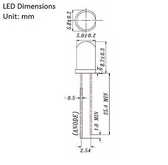 3pc - 5mm (YELLOW) LED - USA SHIPPER
