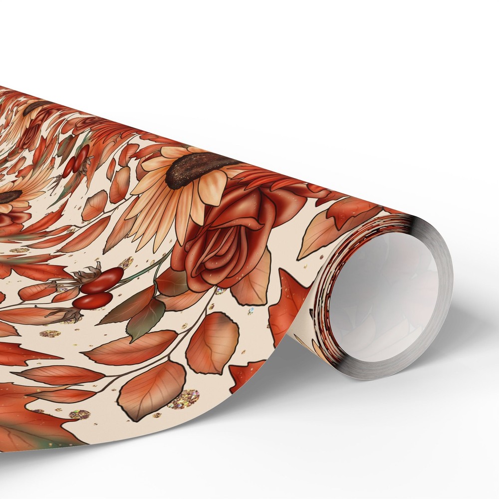Autumn Fall Flowers Wrapping Papers