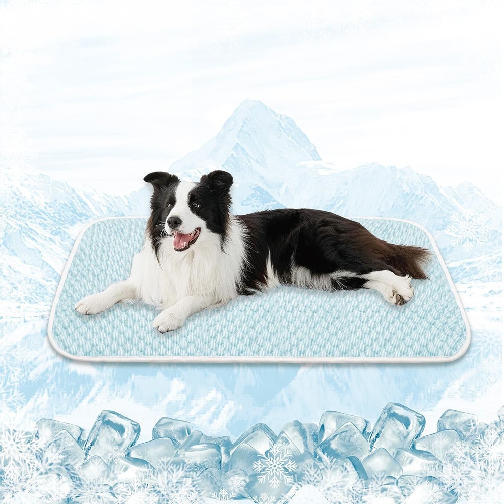 MICROCOSMOS Pet Cooling Mat & Sleeping Pad- Breathable Bubble Surface, EZ Cle...