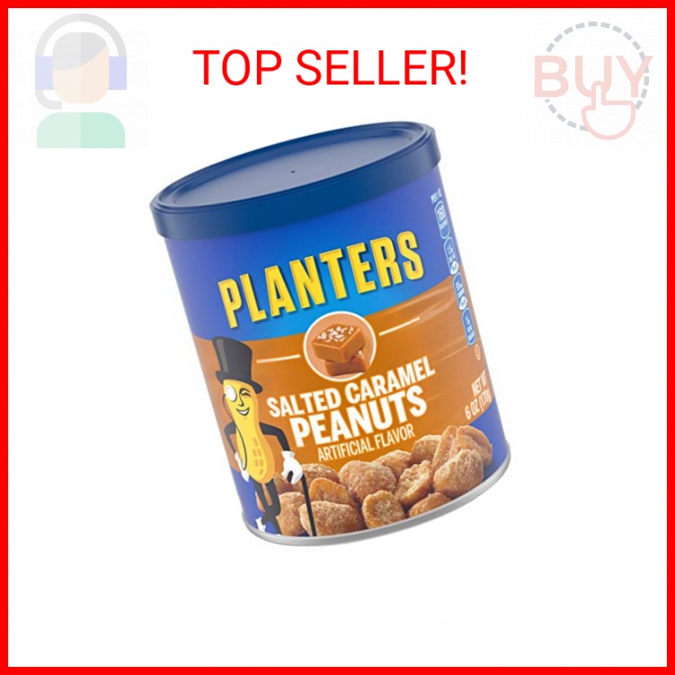 Planters Salted Caramel Flavored Peanuts (6 oz Jar)