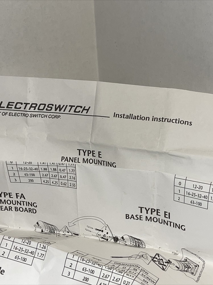 Electroswitch KW20-2551A New Surplus