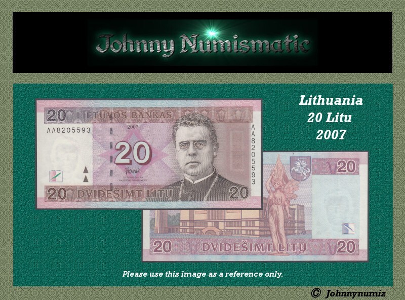 Lithuania 20 Litu 2007 UNC