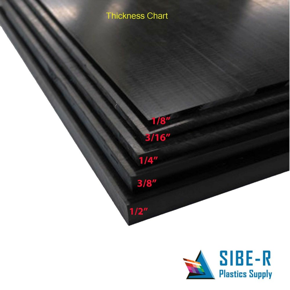 BLACK OPAQUE ACRYLIC PLEXIGLASS 1/8" X 8" X12" PLASTIC SHEET