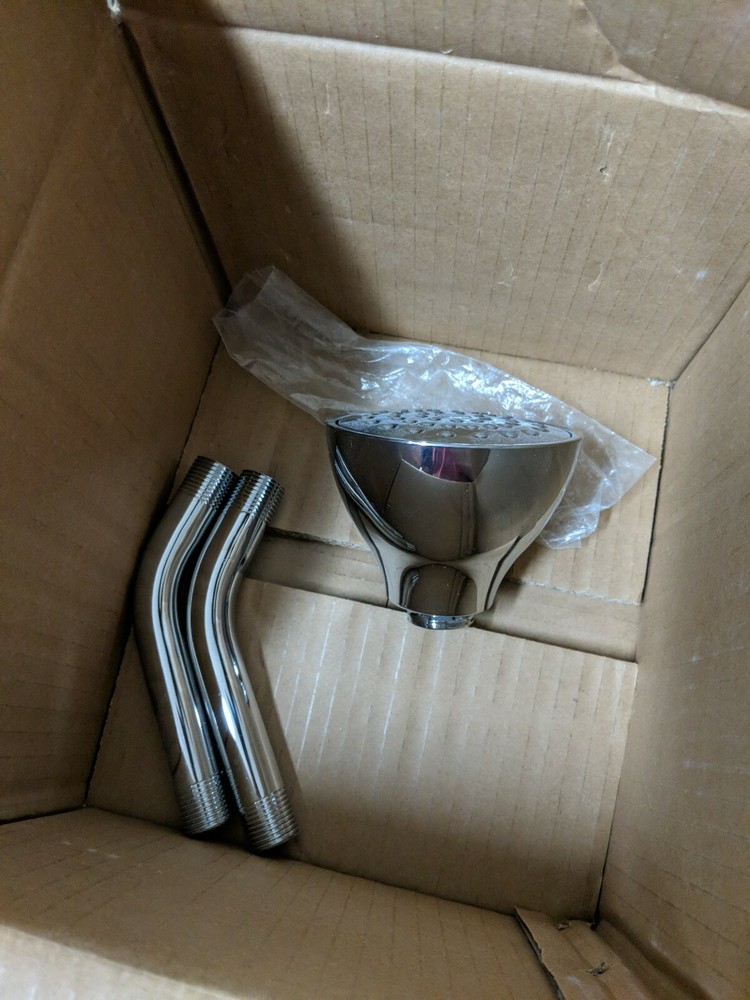 Moen T2662EP Single Function Shower Head and two shower arms 