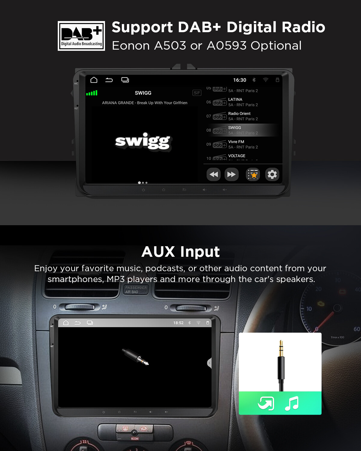 For VW Golf Tiguan Touran Passat Android 13 Car GPS Sat Nav Radio Stereo CarPlay