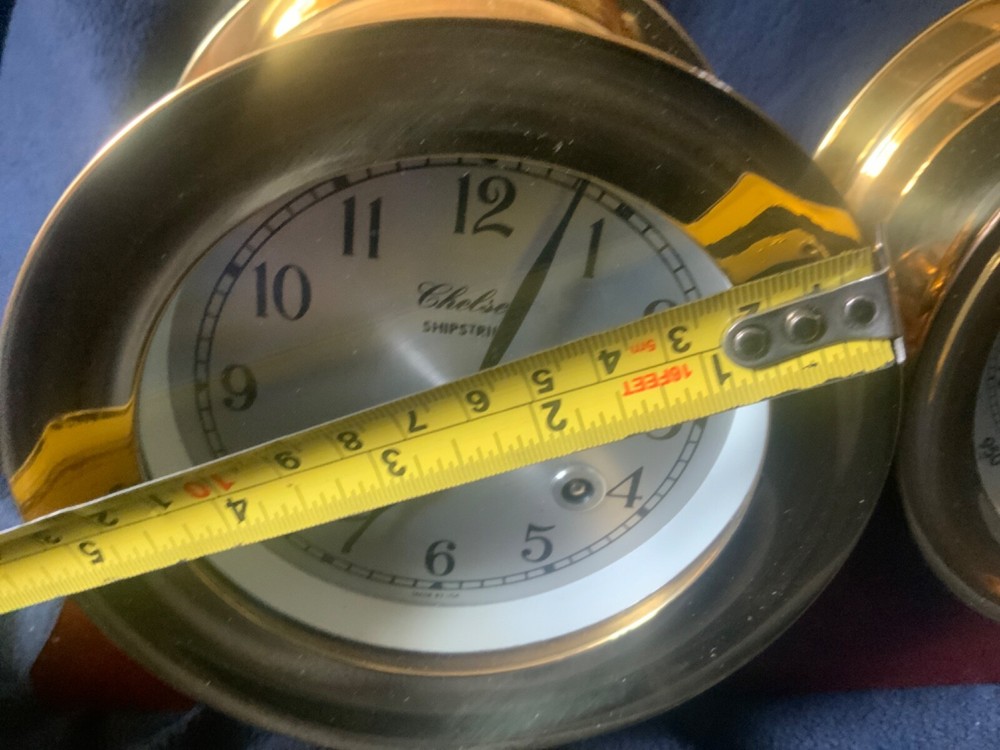 CHELSEA Shipstrike SHIPS BELL CLOCK/BAROMETER~4 “ DIAL,BASE