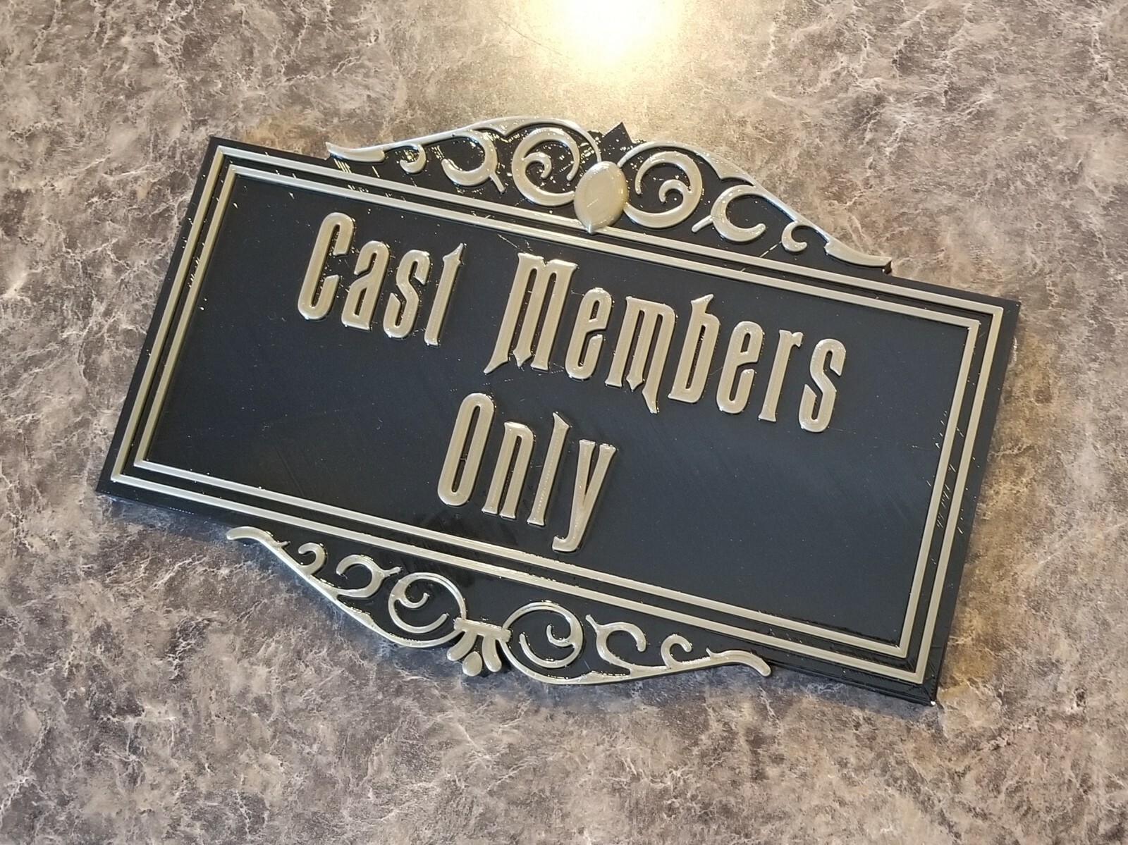 9" Haunted Mansion Inspired Cast Members Only Prop Sign / Plaque Replica