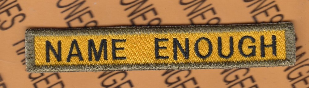 US Army NAME ENOUGH 4th Armored Division Tank Armor tab ~4" patch c/e