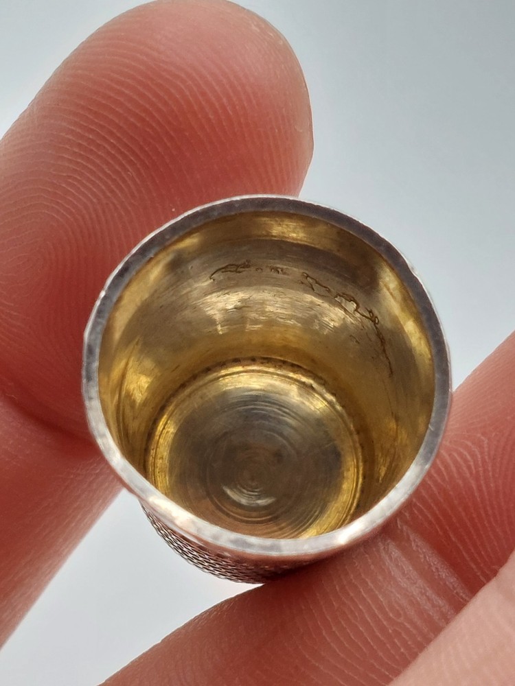 vintage Birmingham sterling silver thimble