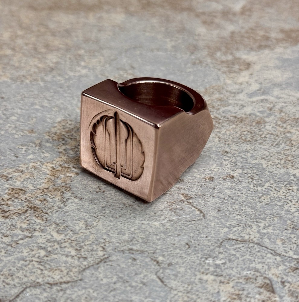 Copper Strider Signet Slugger Ring