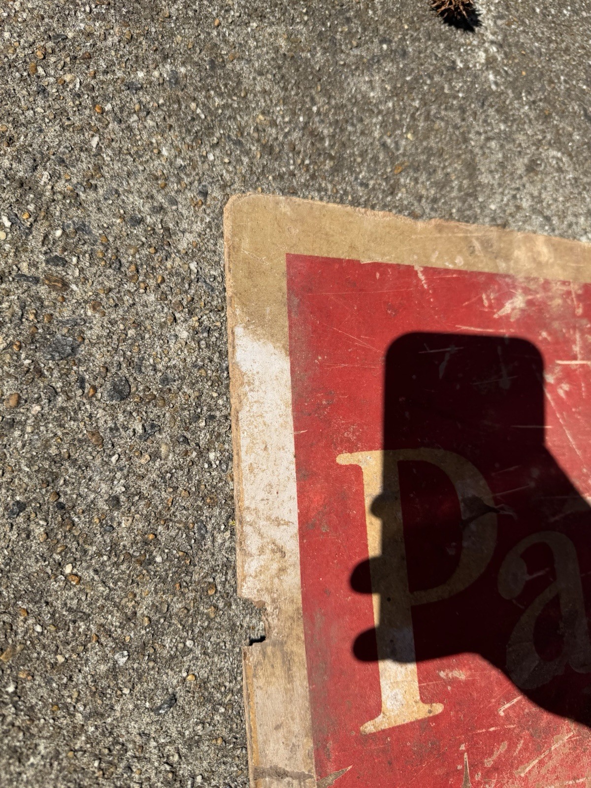 1940s ? Coca-Cola Pause Drink Coke Pressboard Sign Vintage 18” X 54”