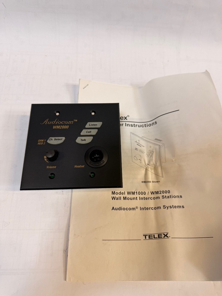 Telex Audiocom WM2000 Wall Mount Intercom Headset Station