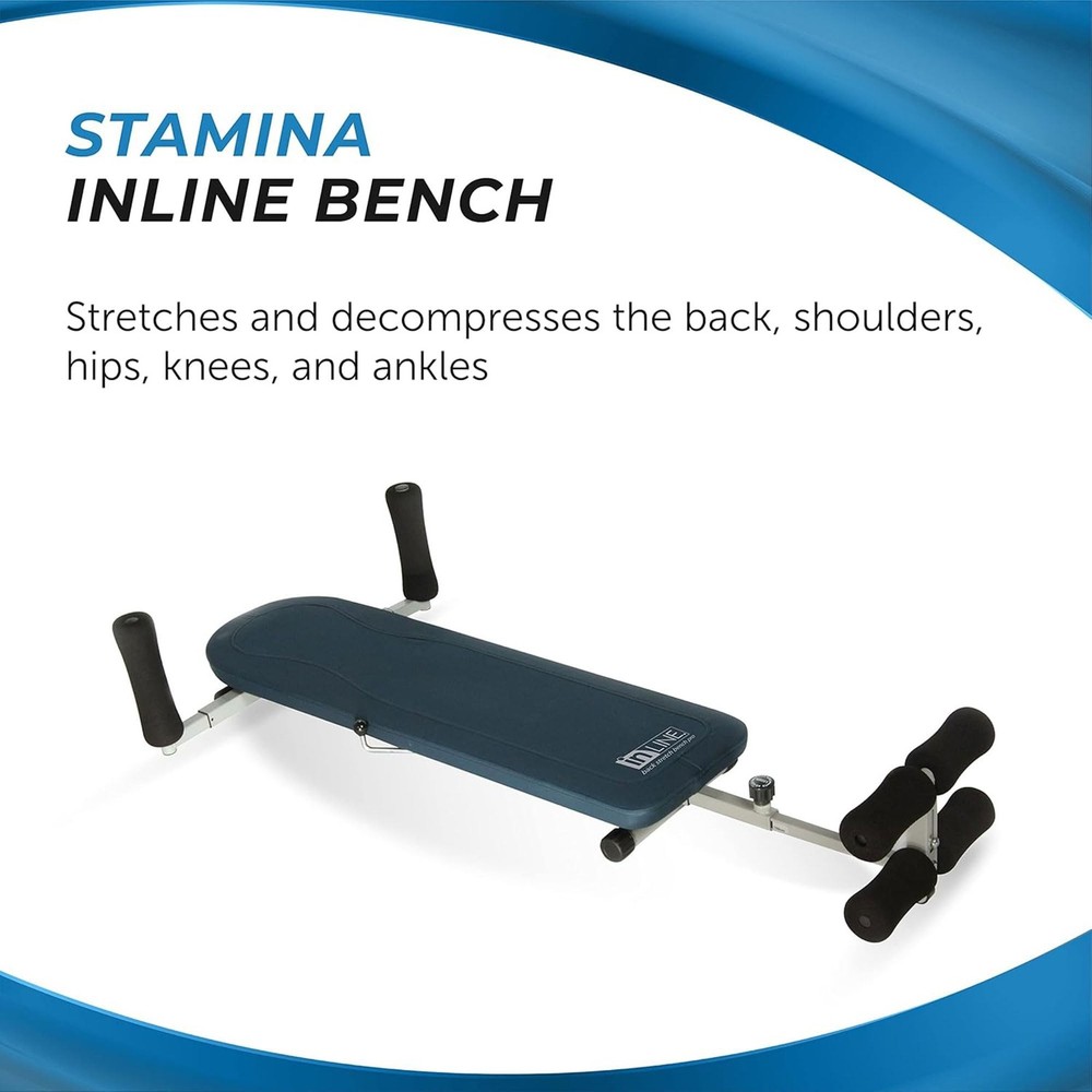 Stamina InLine Back Stretch Bench Upper and Lower Back Stretcher - No Inversi...