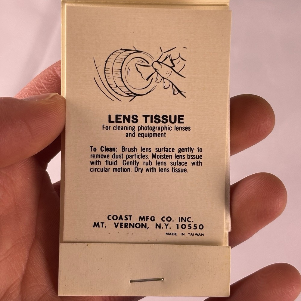 NOS Vintage Camera Lens Tissue Packets Coastar
