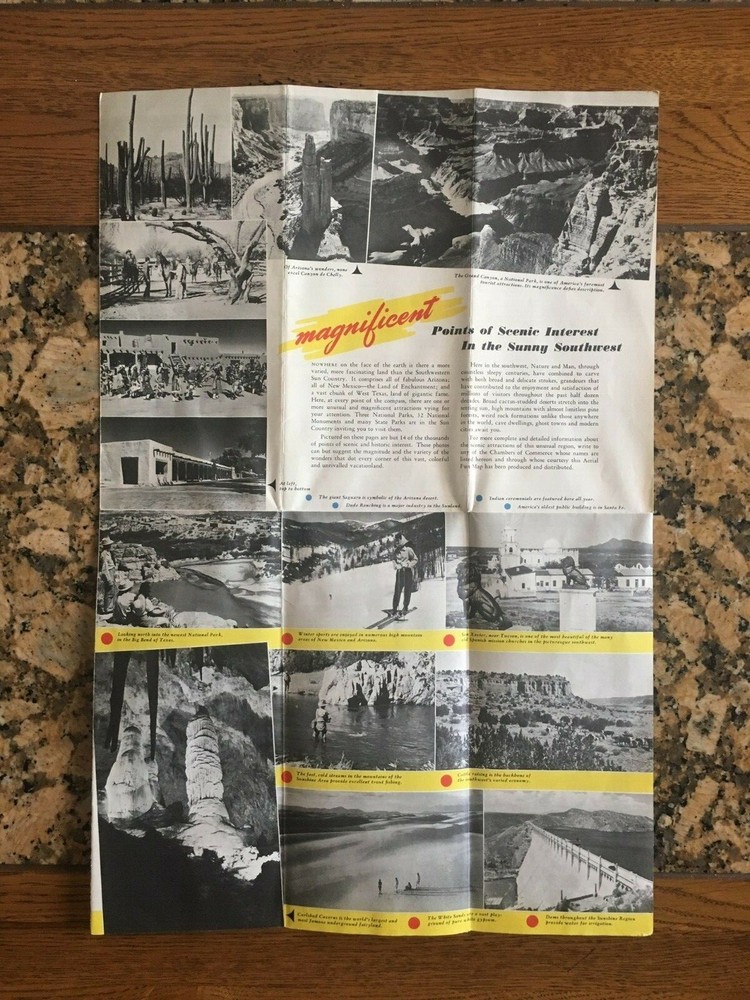 Sunshine Air Trails Map - 1947