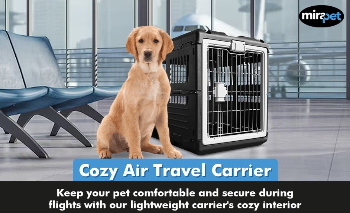 MiraPet USA Pet Carrier & Crate 35" Large Premium Collapsible Design Cat & Dog