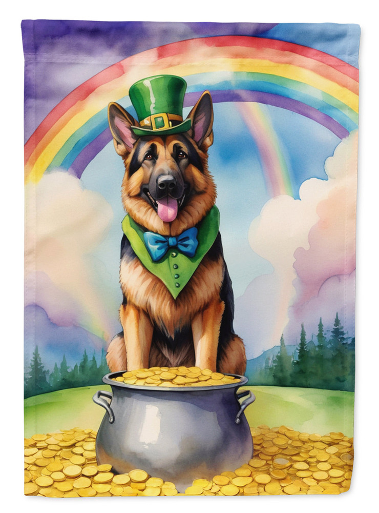 German Shepherd St Patrick's Day Garden Flag