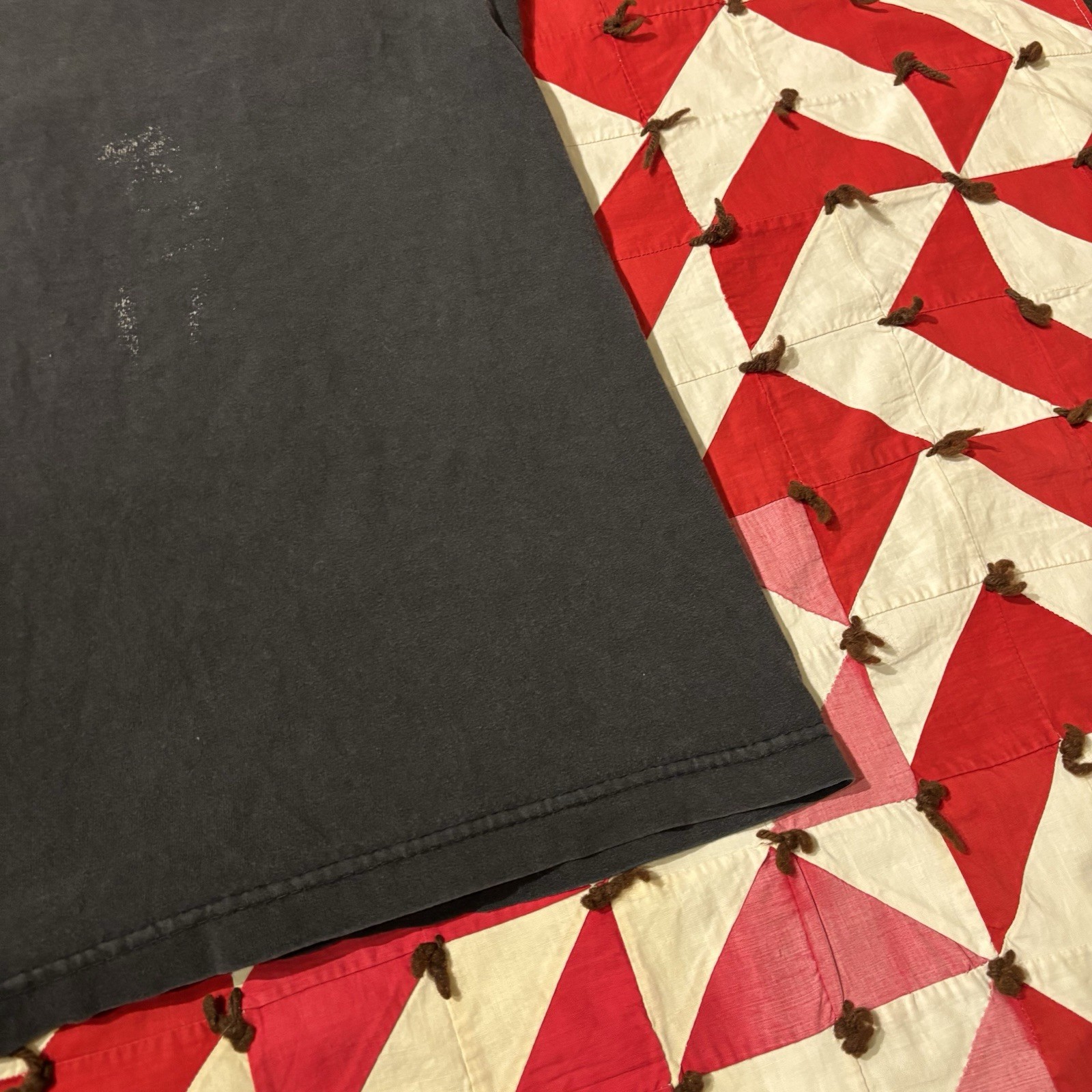 Vintage Murina Blank Black T Shirt Mens XL Distressed As Is Holes