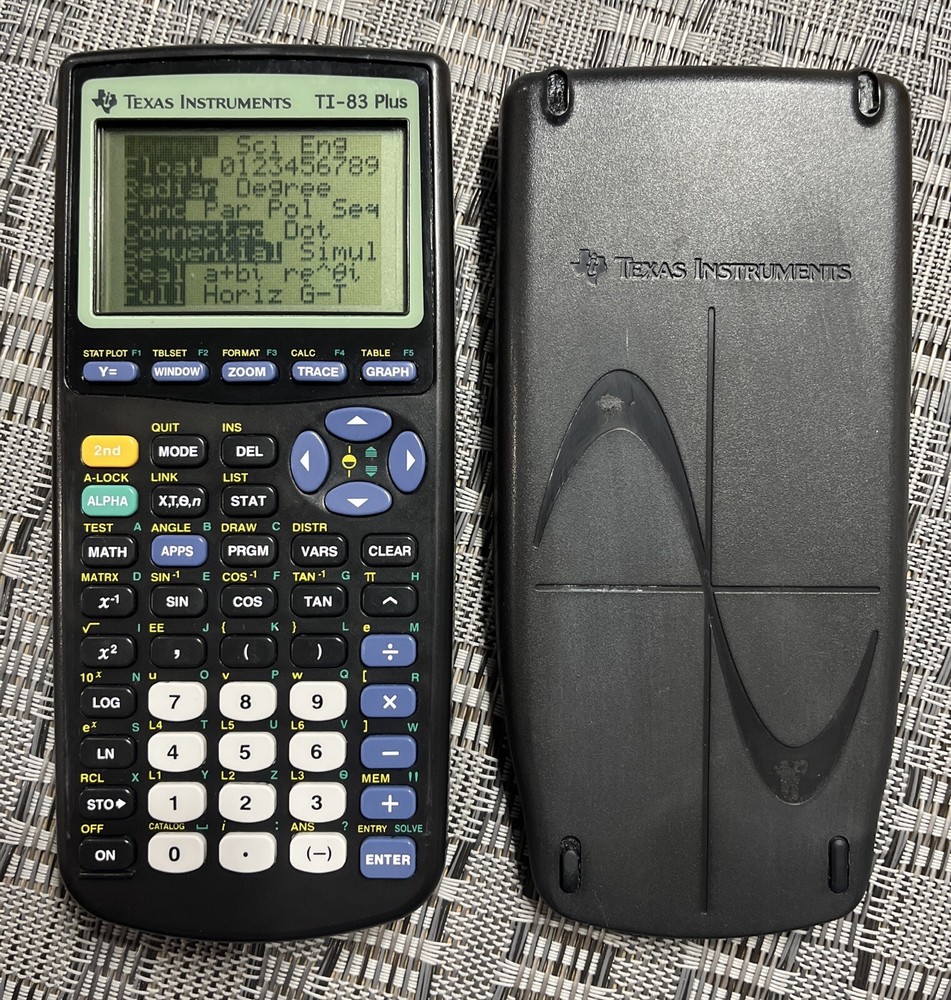 Texas Instruments TI-83 Plus Graphing Scientific Calculator w/Cover TESTED