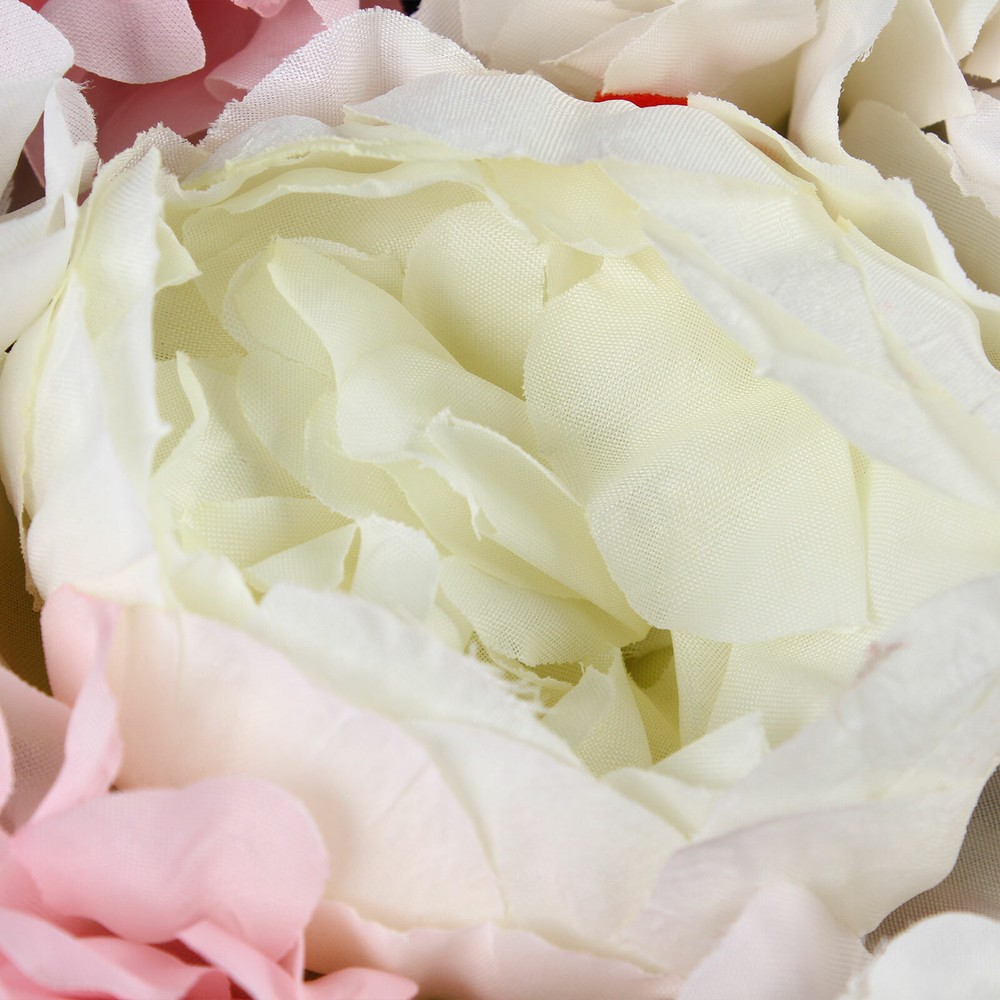 6pcs Artificial Flowers Wall Panel Rose Hydrangea Wedding Party Backdrop Decor