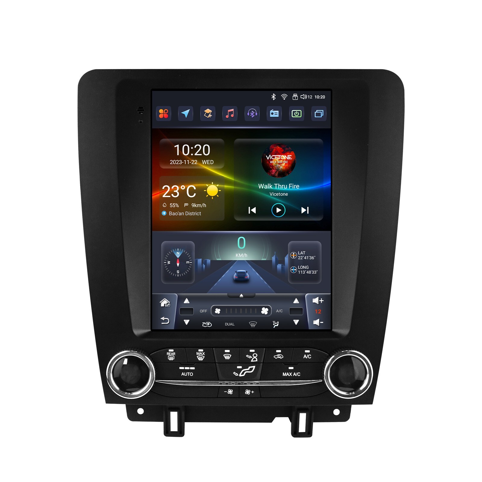9.7" Tesla Style For Ford Mustang 2010-2014 Car Stereo Radio Android Gps Navi US