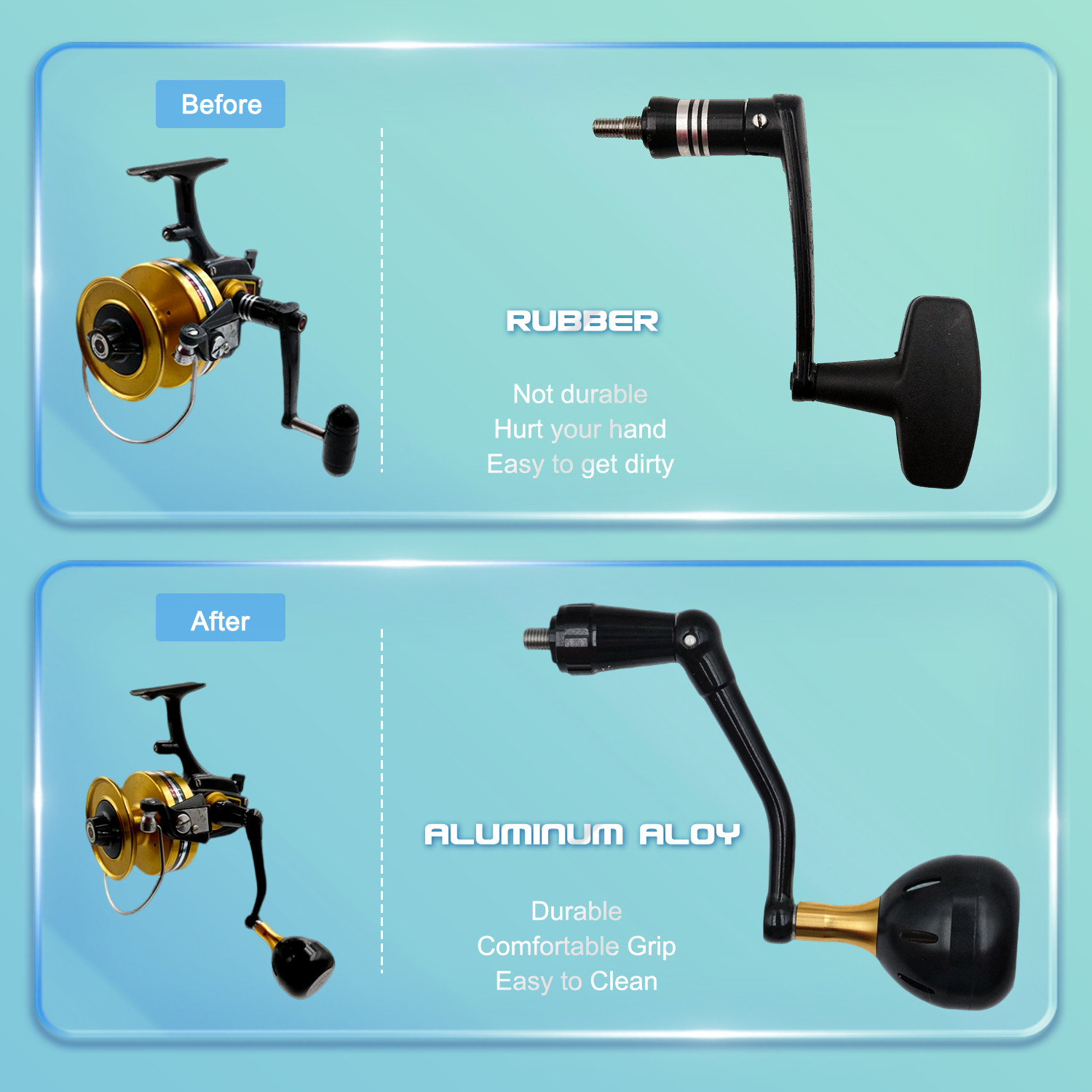 RYABT For Penn Spinfisher 750SS and 850SS Reel Plug and Play 76mm Power Handle