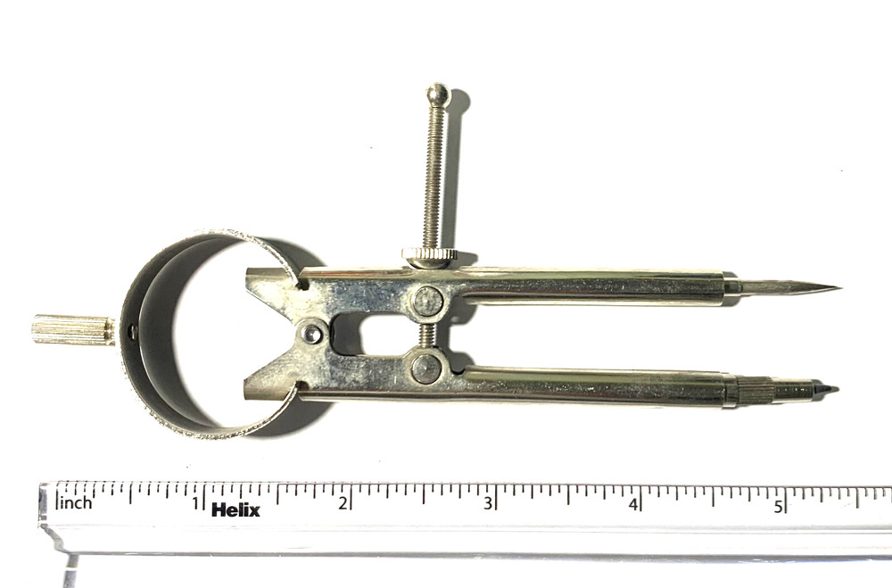 Vintage Drafting Compass Japan 1940s Metal High Precision Adjustable