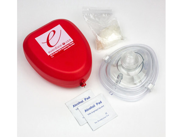 Ever Ready First Aid CPR Rescue Mask Adult Pocket Resuscitator Hard Case