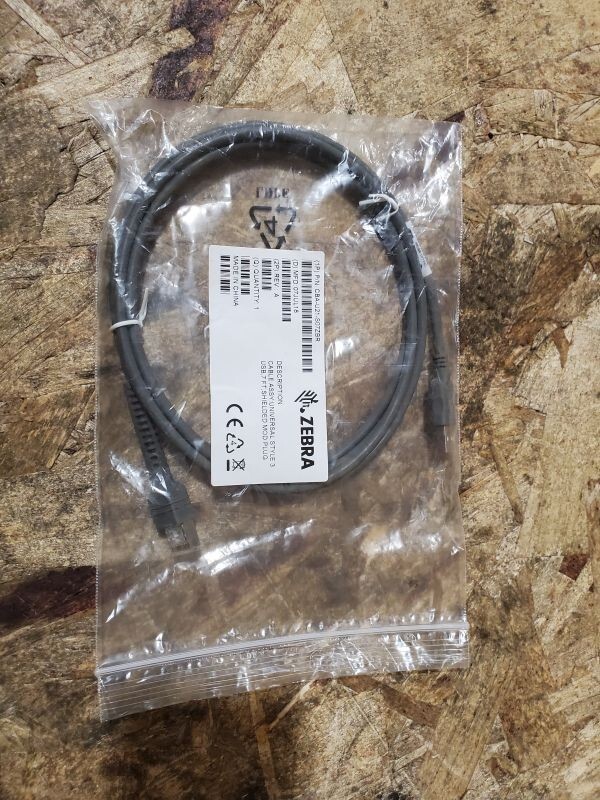 NEW Zebra CBA-U21-S07ZBR USB Data Transfer Cable - USB for Barcode Scanner 7 ft
