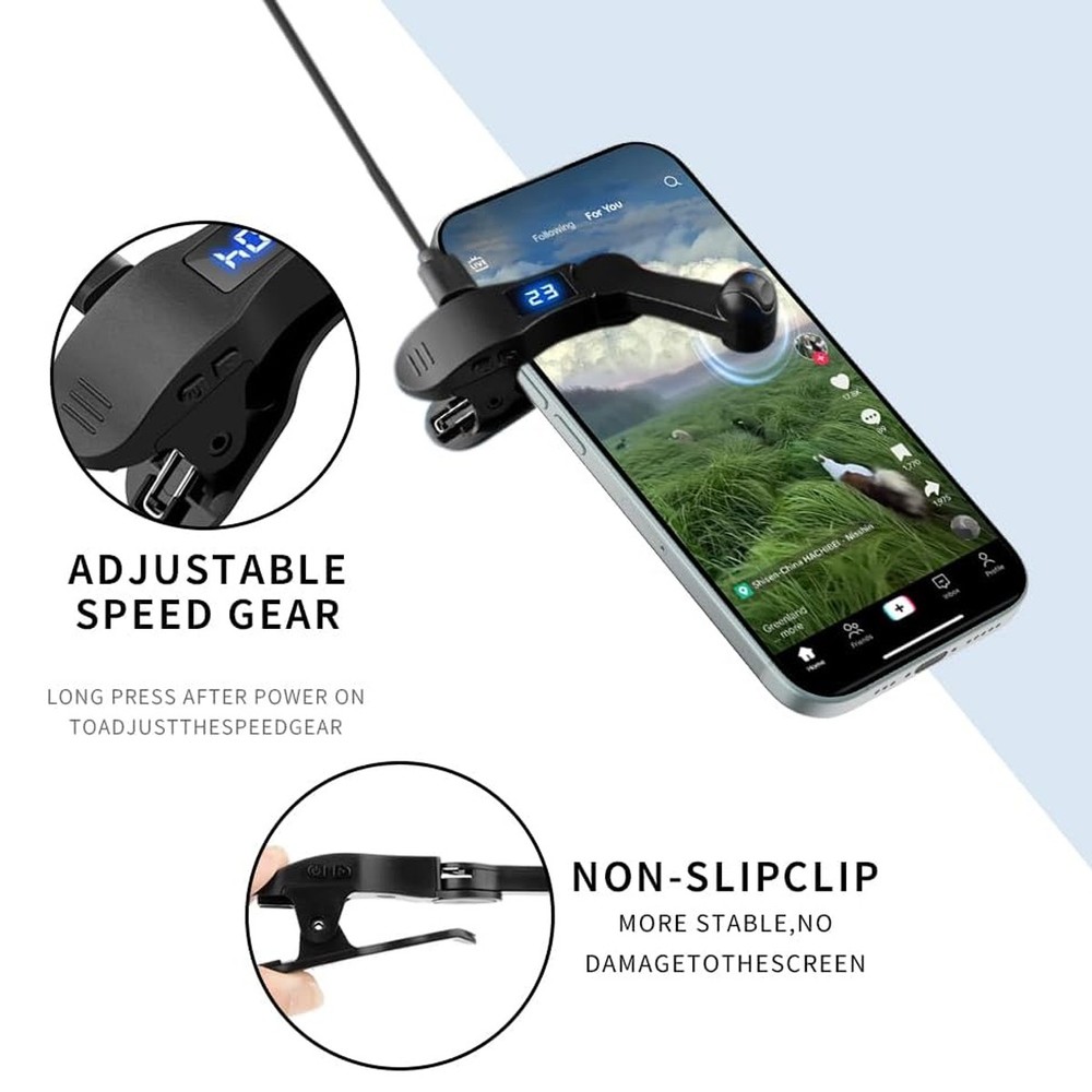 Auto Clicker Tapper for Smartphone, Rechargeable Cordless – Adjustable Speed