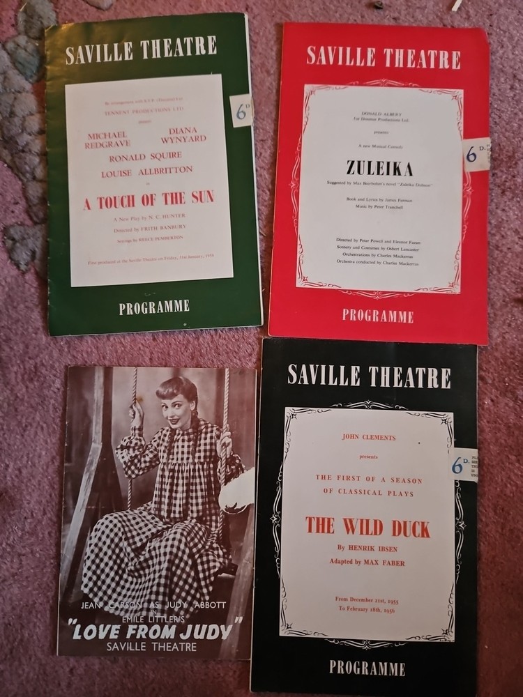 4 'Saville' Theatre Programmes