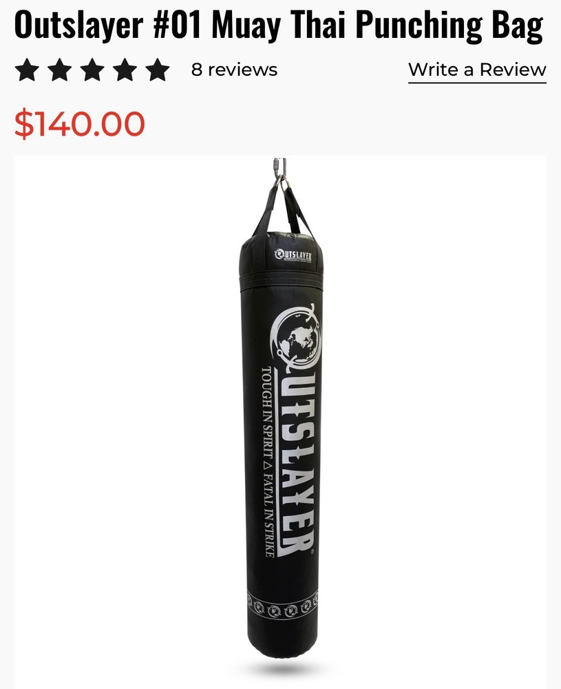 Outslayer #01 Muay Thai Punching Bag Unfilled