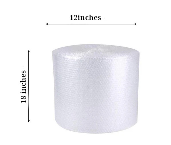 Small Bubble Wrap Roll – Small Bubbles – 12" x 18" measurements