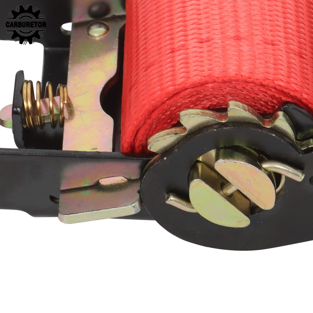 For Trailers Black E Track Wheel Chock Set & 6' Red Ratchet Straps Polyester