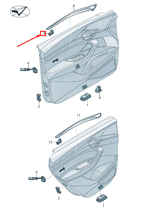 New AUDI E-TRON GEN Left Door LED Module 4KE947355E