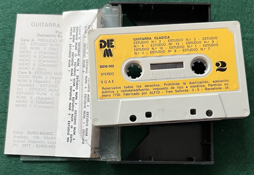 Spanish Classical Guitar, various Cassette Tape