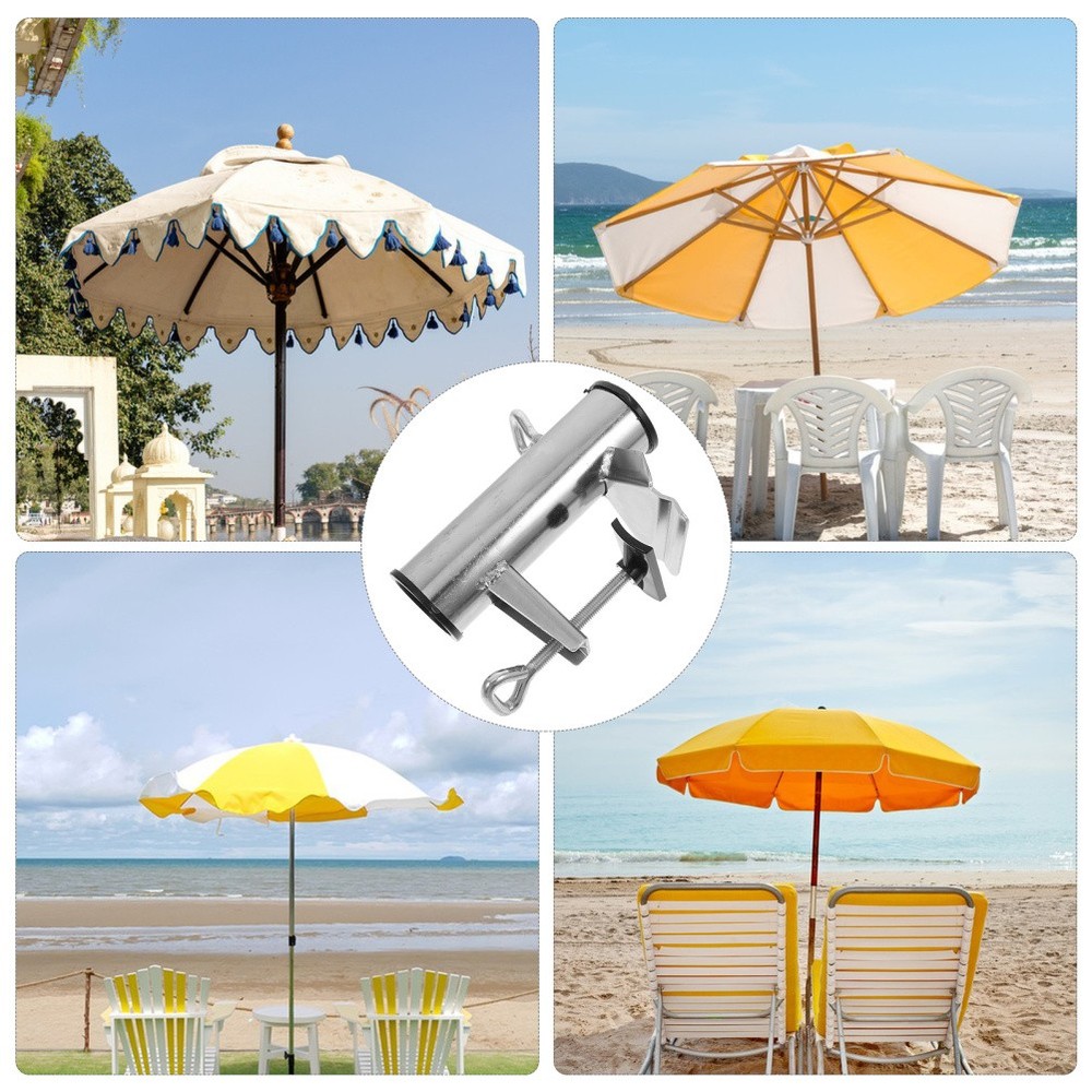 Parasol Tabletop Clip Bracket Umbrella Fixed Patio Holder Support