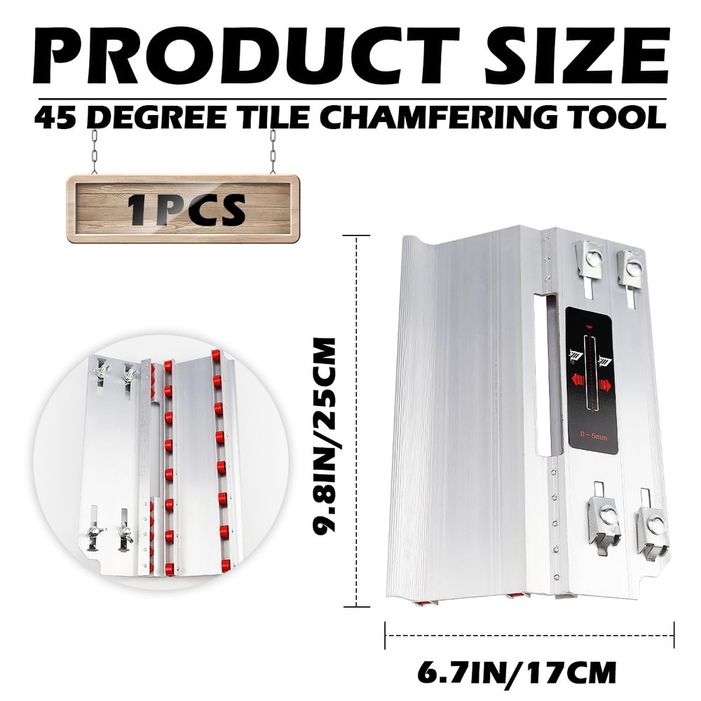 45 Degree Tile Chamfering Tool, Alloy Cutter Metal Chamfering...