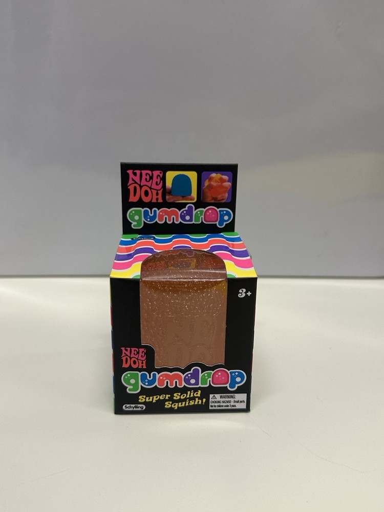 Nee Doh Gumdrop Super Solid Squish Needoh Gum Drop Orange RARE ships now easter