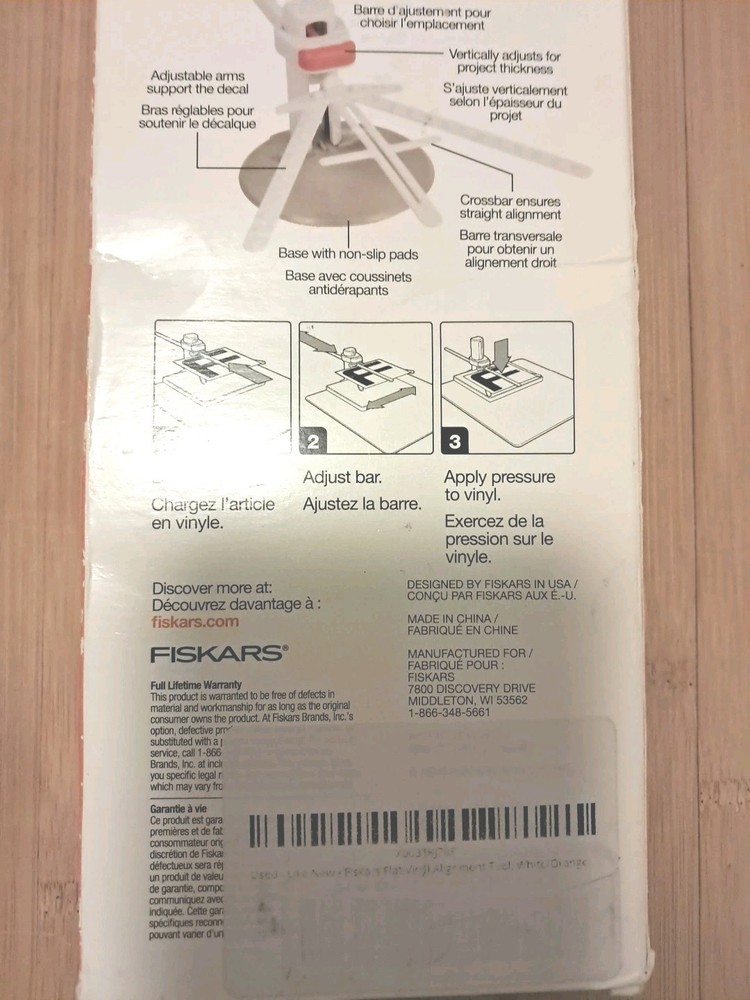 Fiskars Vinyl Alignment Tool Align and Apply Vinyl Flat Surfaces Positioner