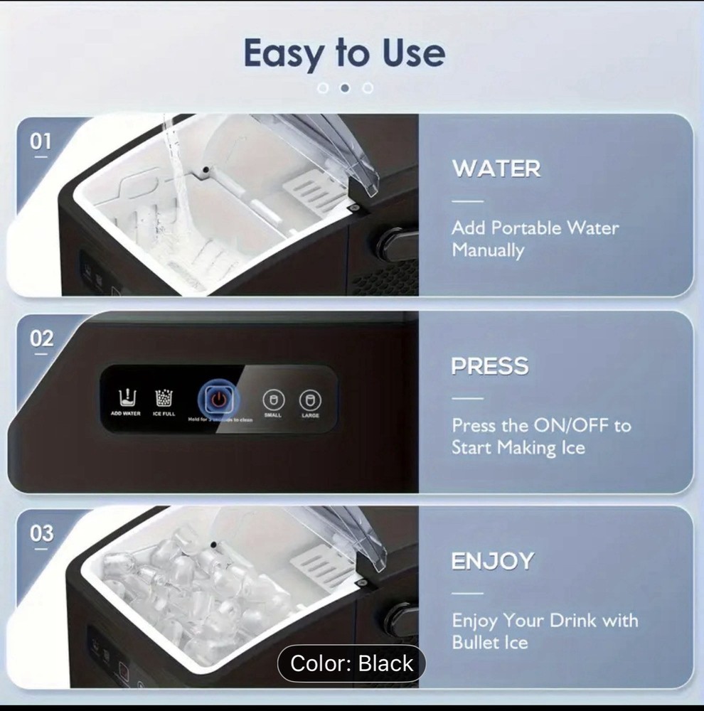 Portable 4L Mini Fridge With Ice Maker