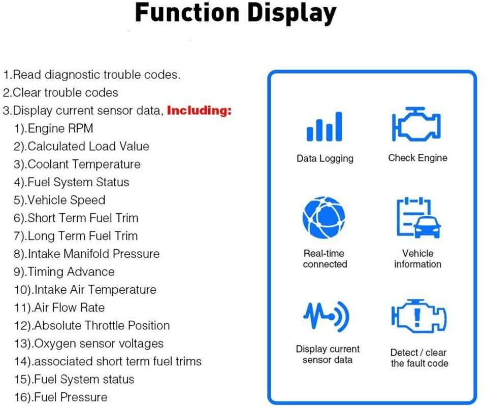 Vgate iCar OBDII Code Reader ELM327 Bluetooth OBD2 Scanner Car Diagnostic Tool*