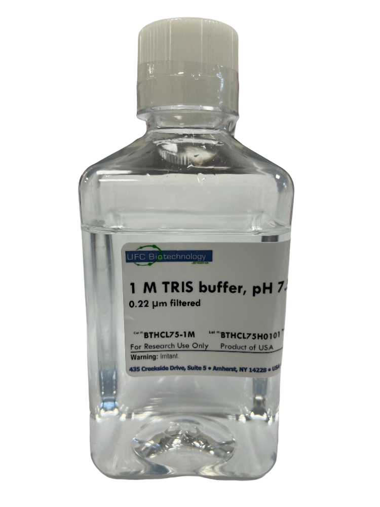 1M Tris Buffer, pH 7.5 - 0.22um Filtered - Sterile - 500mL