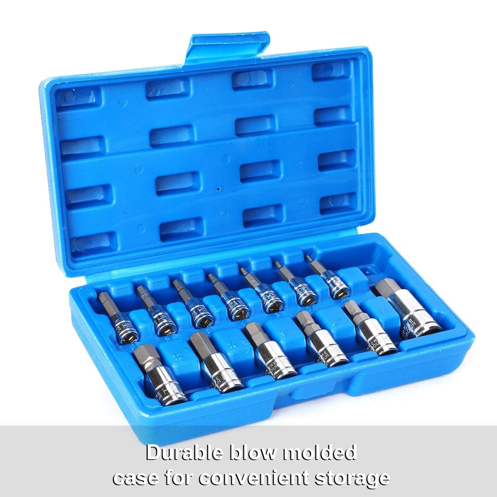 CASOMAN 13 Piece Hex Bit Socket Set, Metric, 2 13 Set