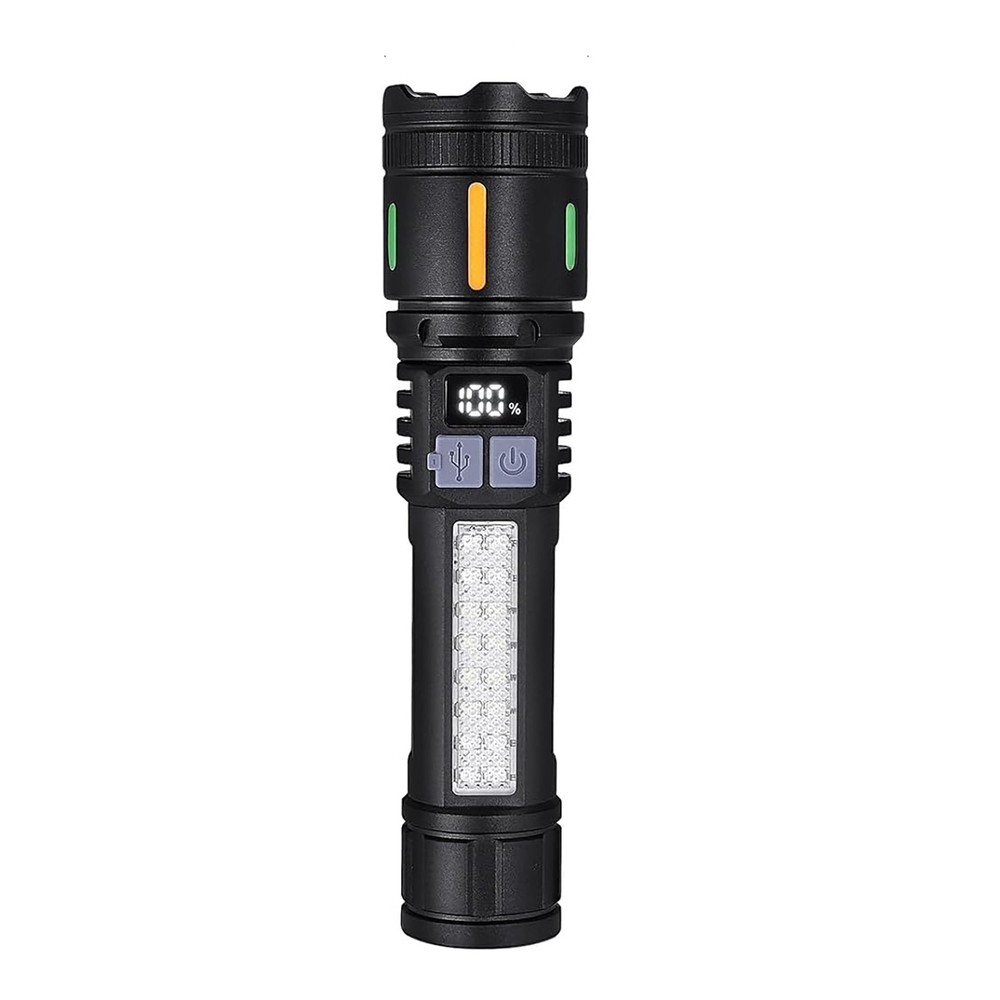 3000 Lumens Rechargeable Flashlight with Upgraded Laser Chip 5 Lighting Modes