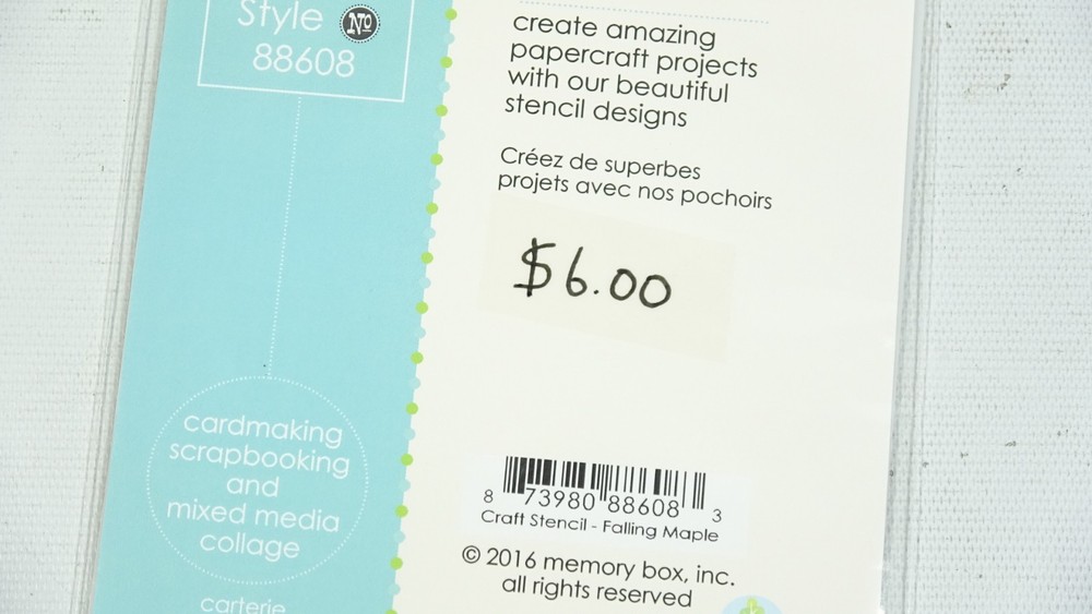 2016 Memory Box Designer Stencil Garden Falling Maple 88608