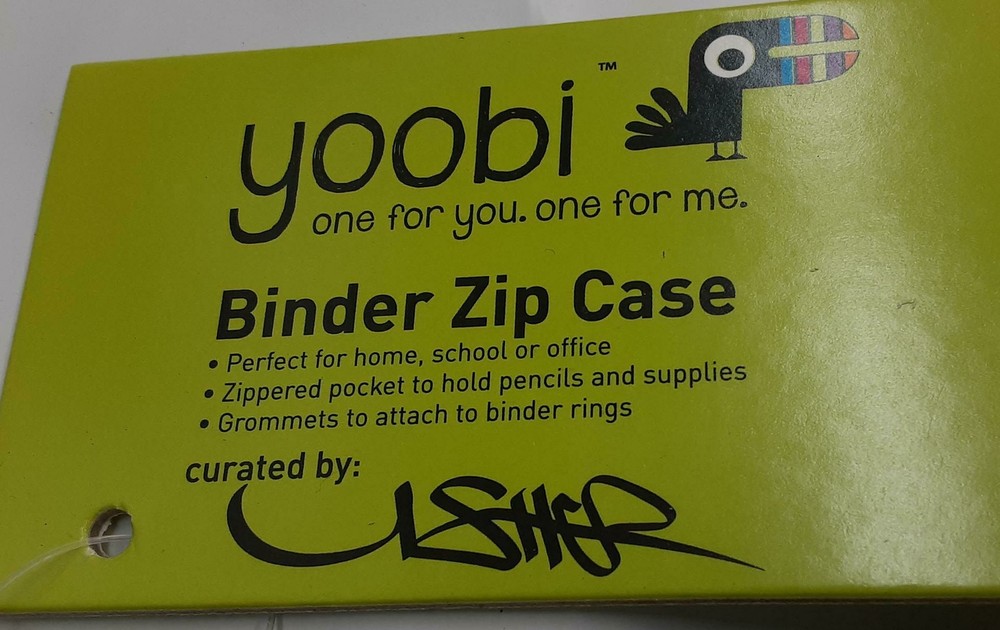 6 PACK Yoobi x Usher Binder Zip Case - Zebra style