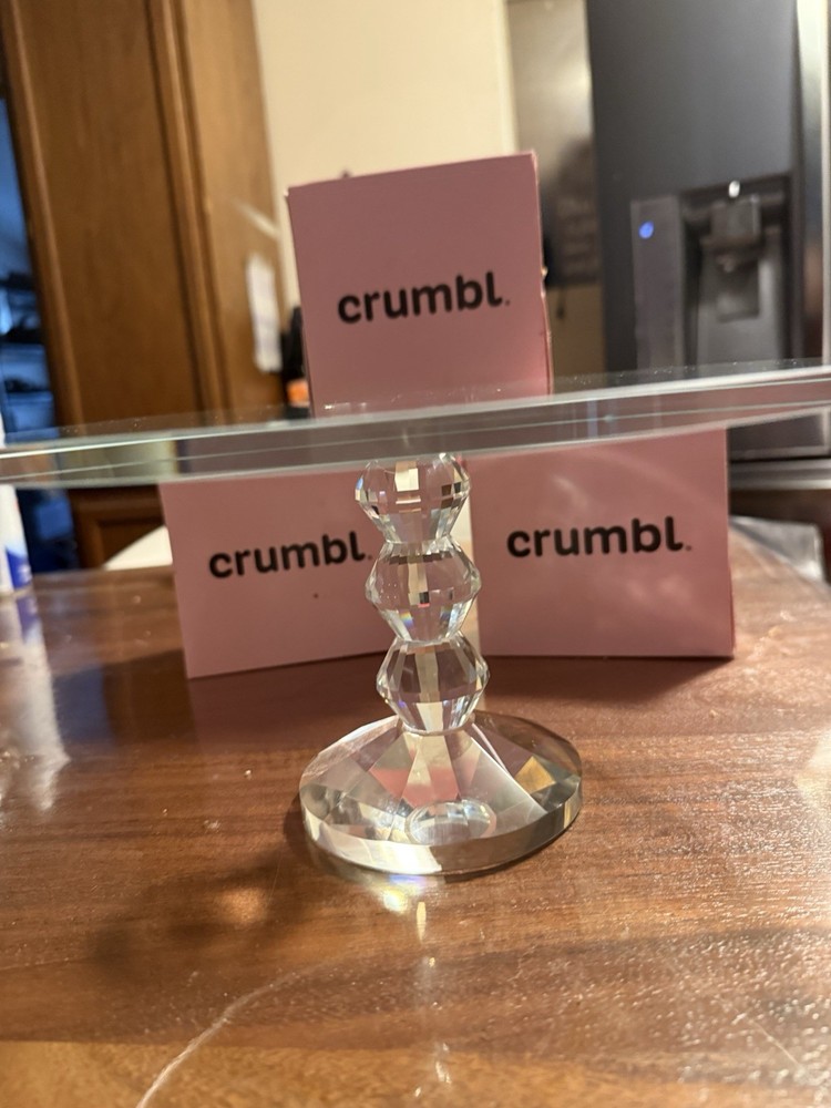 Crystal Single Tier Cake Stand