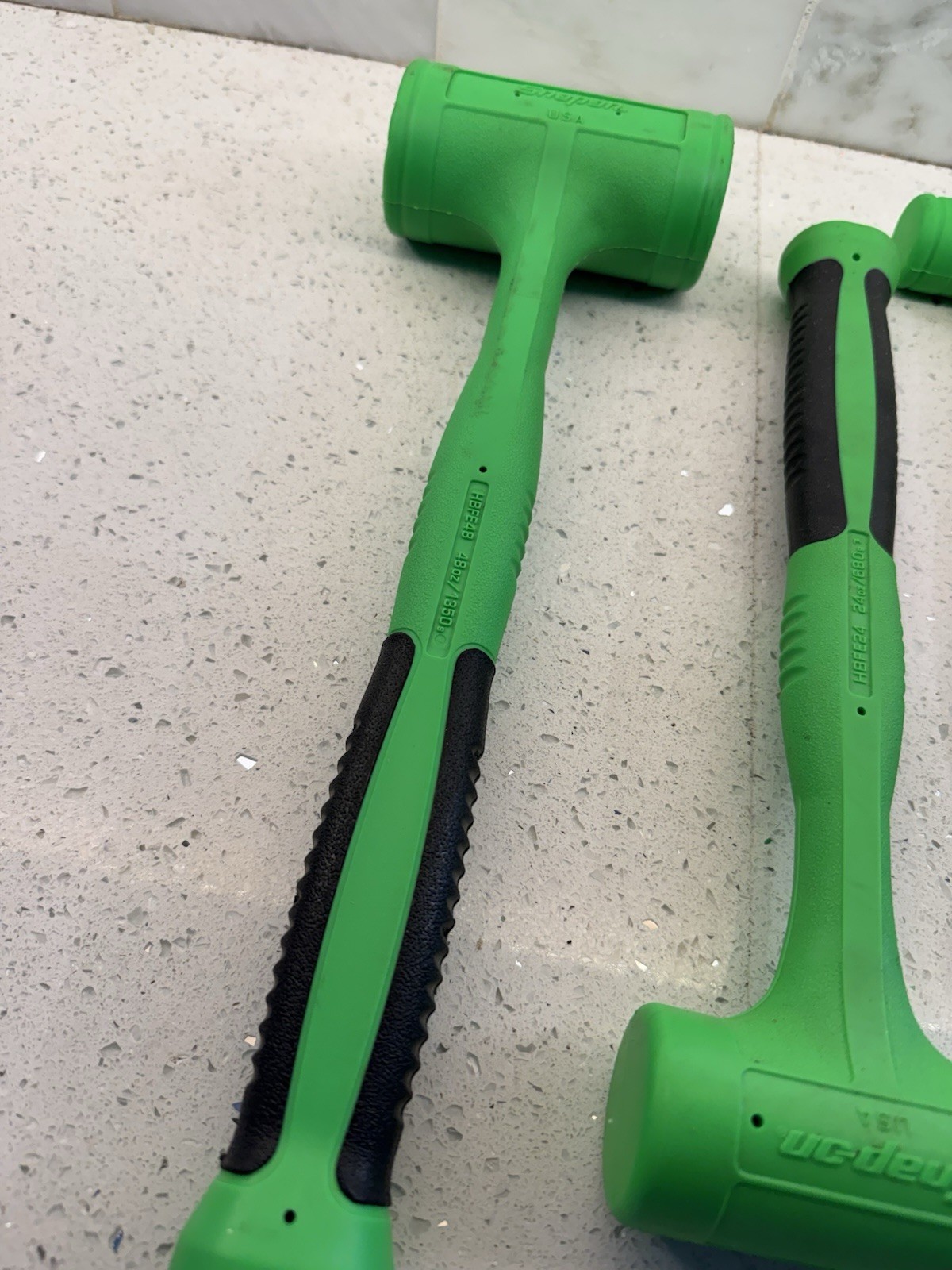 Snap-on 3pc Green Dead Blow Hammer Foam Set HBFE302FG (20 oz 24 oz 48 oz)